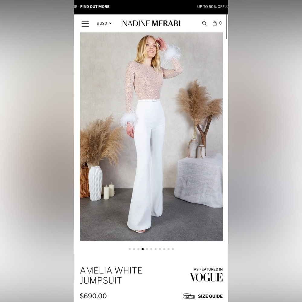 AMELIA WHITE JUMPSUIT Nadine merabi